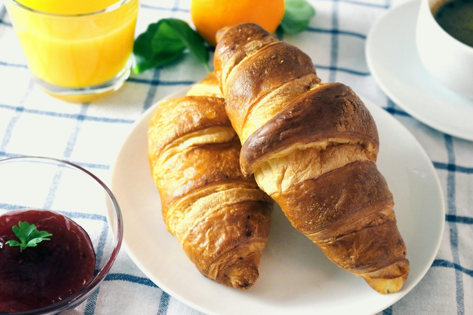 Croissant on Plate